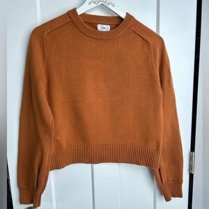 LPA Revolve XS Crewneck Sweater Terracotta Classic Casual Preppy Academia Cotton